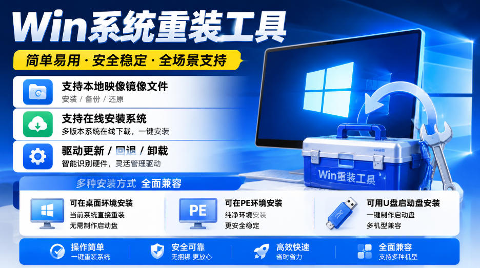 Win系统重装工具，支持本地映像镜像文件安装备份，简单易用-安全稳定-全场景支持 - 寻创社