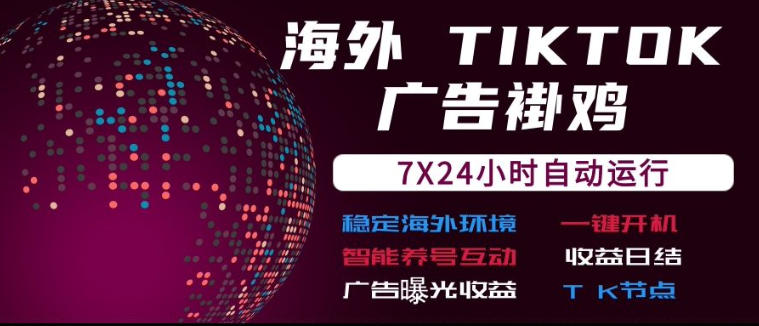 海外TikTok挂G流量变现，7X24自动运行，广告曝光收益，收益日结【揭秘】 - 寻创社