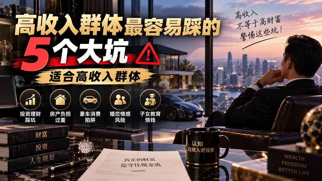 付费文章：高收入群体最容易踩的5个大坑，适合高收入群体 - 寻创社