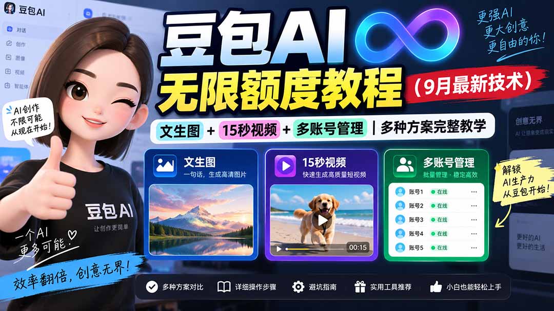 豆包AI无限额度教程(9月最新技术 - 寻创社