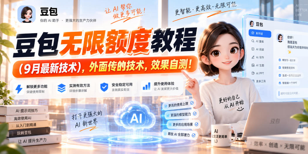 豆包无限额度教程(9月最新技术)，外面传的技术，效果自测！ - 寻创社