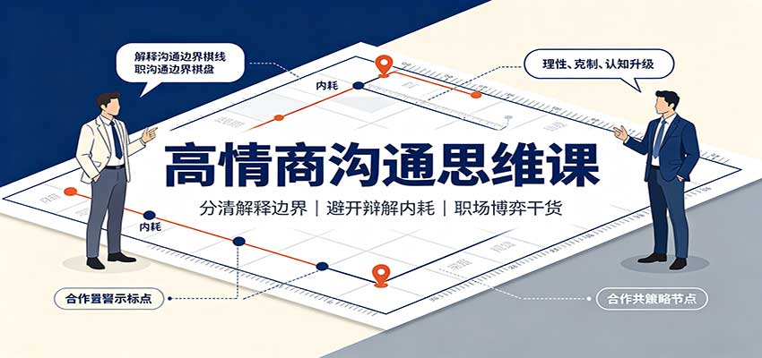高情商沟通思维课：分清解释边界，避开辩解内耗，职场博弈干货 - 寻创社