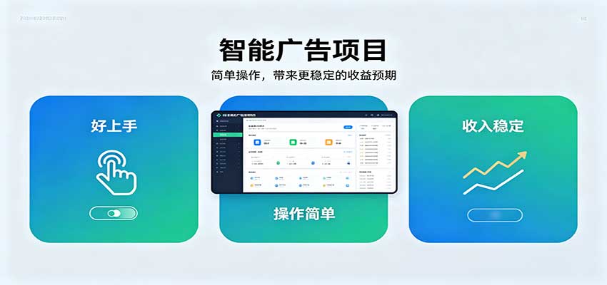 智能广告挂机项目，操作简单上手快，收益稳定可持续。稳定日入300+ - 寻创社