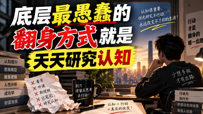 付费文章：底层最愚蠢的翻身方式就是天天研究认知 - 寻创社