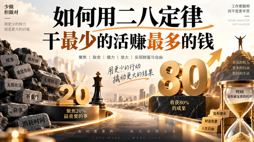 付费文章：如何用二八定律干最少的活賺最多的钱 - 寻创社