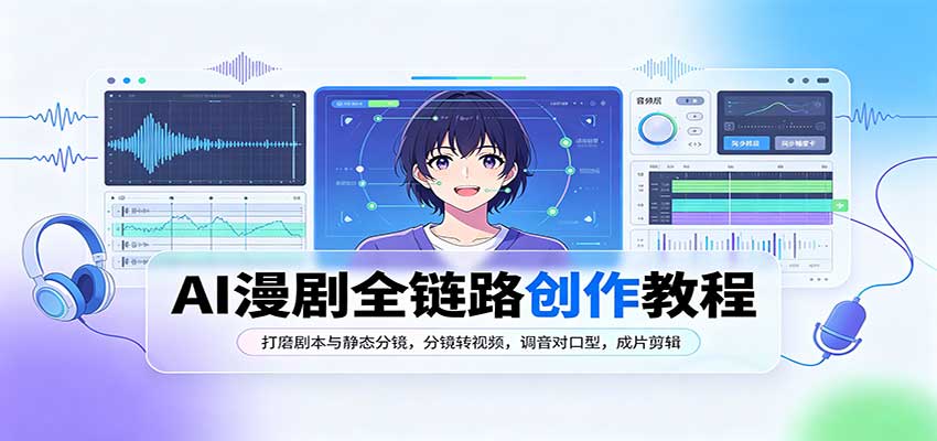 AI漫剧全链路创作教程：打磨剧本与静态分镜，分镜转视频，调音对口型，成片剪辑 - 寻创社