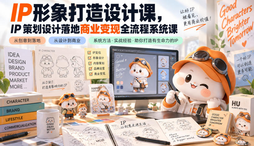 IP形象打造设计课，IP策划设计落地商业变现全流程系统课 - 寻创社