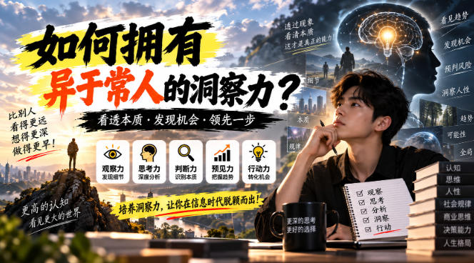 某公众号付费文章：如何拥有异于常人的洞察力？ - 寻创社