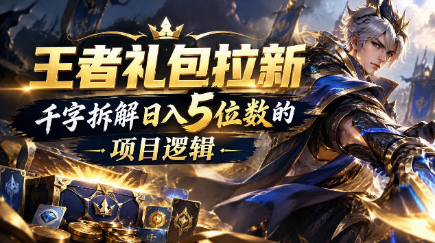 王者游戏礼包拉新_千字拆解日入5位数的项目逻辑 - 寻创社