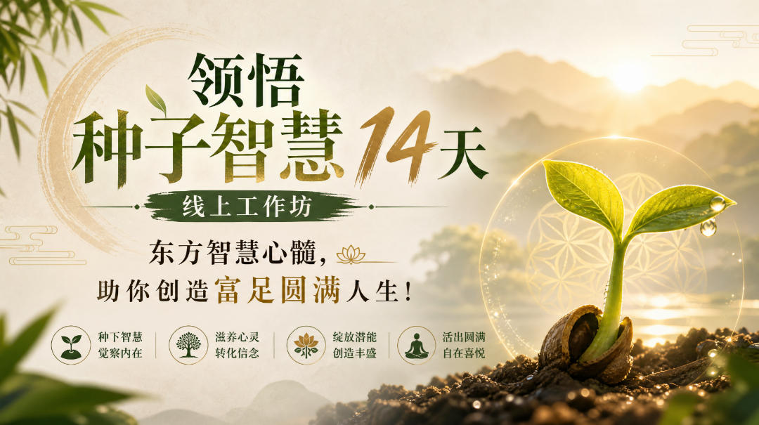 鹿大米领悟种子智慧14天线上工作坊，东方智慧心髓，助你创造富足圆满人生！ - 寻创社