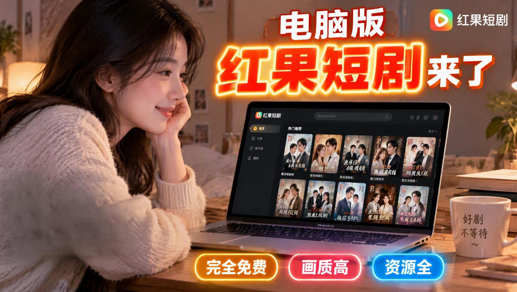 手机看短剧费眼？电脑版红果短剧来了，完全免费、画质高、资源全 - 寻创社