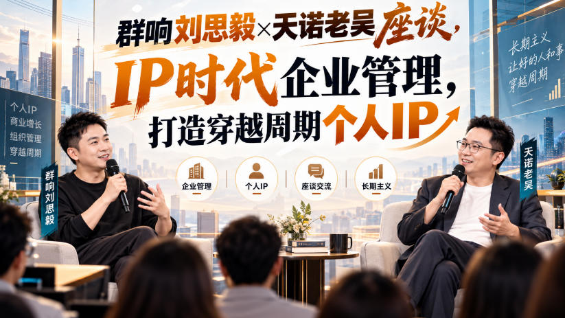 群响刘思毅×天诺老吴座谈，IP时代企业管理，打造穿越周期个人IP - 寻创社